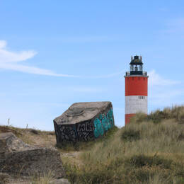Tableau sur toile 45x45 cm - Tableau phare de Berck sur Mer - Impression sur toile murale décorative avec châssis en Bois - Fabriqué en France - Ceano