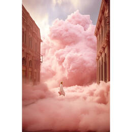 Tableau sur verre 80x120 cm - Tableau voyage rose - Impression décorative à la finition brillante - Fabriqué en France - Ceanothe