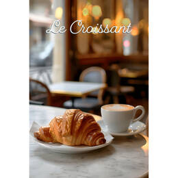 Tableau sur toile 65x97 cm - Tableau sur toile illustration croissant - Impression sur toile murale décorative avec châssis en Bois - Fabriqué en Fran