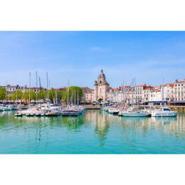 Tableau sur toile 65x97 cm - Tableau mural encadré La Rochelle  - Impression sur toile murale décorative avec châssis en Bois - Fabriqué en France - C