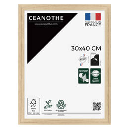 Cadre Photo Tara robuste 30x40 cm  en bois de chêne FSC – Cadre avec Verre Acrylique pour Photo, Affiche et Poster  - Fabriqué en France - Ceanothe