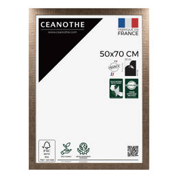 Cadre photo Fauve 50x70 cm et 50x70 cm - Pour photo et poster A2 et Affiche Poster - Verre acrylique - Fabriqué en France - Ceanothe