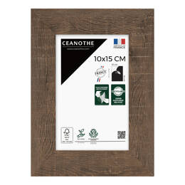 Cadre photo Fauve 10x15 cm et 10x15 cm - Pour photo et poster A6 et Carte Postale  - Verre acrylique - Fabriqué en France - Ceanothe