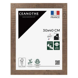 Cadre photo Fauve 30x40 cm et 30x40 cm - Pour photo et poster A4 - Verre acrylique - Fabriqué en France - Ceanothe