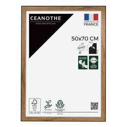 Cadre photo Loft noir 50x70 cm et 50x70 cm - Pour photo et poster A2 et Affiche Poster - Verre acrylique - Fabriqué en France - Ceanothe