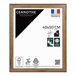 Cadre photo Loft noir 40x50 cm et 40x50 cm - Pour photo et poster A3 - Verre acrylique - Fabriqué en France - Ceanothe