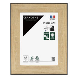 Cadre photo Newton bois noir 13x18 cm et 13x18 cm - Pour photo et poster A6 et Carte Postale - Verre acrylique - Fabriqué en France - Ceanothe