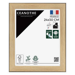 Cadre photo Newton bois noir 24x30 cm et 24x30 cm - Pour photo et poster A4 - Verre acrylique - Fabriqué en France - Ceanothe