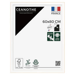 Cadre photo Newton brut 60x80 cm et 60x80 cm - Pour photo et poster A2 et Affiche Poster - Verre acrylique - Fabriqué en France - Ceanothe