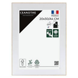 Cadre photo Newton brut 20x30 cm et 20x30 cm - Pour photo et poster A4 - Verre acrylique - Fabriqué en France - Ceanothe