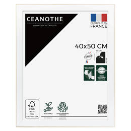 Cadre photo Newton brut 40x50 cm et 40x50 cm - Pour photo et poster A3 - Verre acrylique - Fabriqué en France - Ceanothe