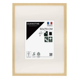 Cadre Photo Wild Brut 50x70 cm en résine recyclé – Cadre photo avec Verre Acrylique et Passe-partout intégré - Fabriqué en France - Ceanothe