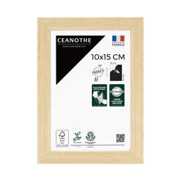 Cadre Photo Wild Brut 10x15 cm en résine recyclé – Cadre photo avec Verre Acrylique et Passe-partout intégré - Fabriqué en France - Ceanothe