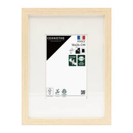 Cadre Photo Wild Brut 18x24 cm en résine recyclé – Cadre photo avec Verre Acrylique et Passe-partout intégré - Fabriqué en France - Ceanothe