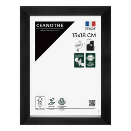 Cadre Photo Precious Gris 13x18 cm en résine recyclée avec Verre Acrylique – Cadre pour Photo, Affiche et Poster - Fabriqué en France - Ceanothe