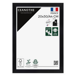 Cadre Photo Precious Gris 20x30 cm/A4 en résine recyclée avec Verre Acrylique – Cadre pour Photo, Affiche et Poster - Fabriqué en France - Ceanothe