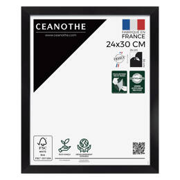 Cadre Photo Precious Gris 24x30 cm en résine recyclée avec Verre Acrylique – Cadre pour Photo, Affiche et Poster - Fabriqué en France - Ceanothe