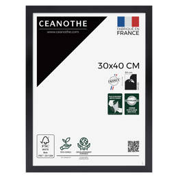 Cadre Photo Precious Gris 30x40 cm en résine recyclée avec Verre Acrylique – Cadre pour Photo, Affiche et Poster - Fabriqué en France - Ceanothe