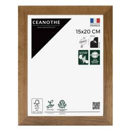 Cadre Photo Precious Marron 15x20 cm en résine recyclée avec Verre Acrylique – Cadre pour Photo, Affiche et Poster - Fabriqué en France - Ceanothe