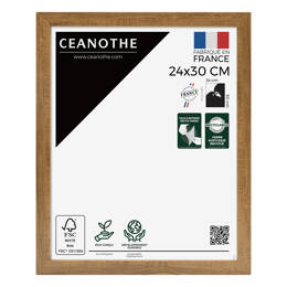 Cadre Photo Precious Marron 24x30 cm en résine recyclée avec Verre Acrylique – Cadre pour Photo, Affiche et Poster - Fabriqué en France - Ceanothe