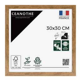 Cadre Photo Precious Marron 30x30 cm en résine recyclée avec Verre Acrylique – Cadre pour Photo, Affiche et Poster - Fabriqué en France - Ceanothe