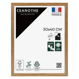 Cadre Photo Precious Marron 30x40 cm en résine recyclée avec Verre Acrylique – Cadre pour Photo, Affiche et Poster - Fabriqué en France - Ceanothe