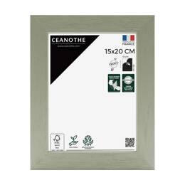 Cadre photo Karma tilleul 15x20 cm et 15x20 cm - Pour photo et poster A5, A6 et Carte Postale  - Verre acrylique - Fabriqué en France - Ceanothe