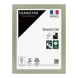 Cadre photo Karma tilleul 30x40 cm et 30x40 cm - Pour photo et poster A4 - Verre acrylique - Fabriqué en France - Ceanothe