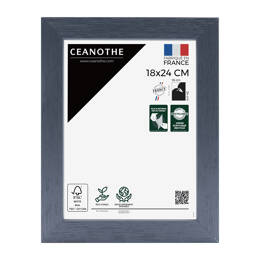Cadre photo Karma gris bleuté 18x24 cm et 18x24 cm - Pour photo et poster A5 - Verre acrylique - Fabriqué en France - Ceanothe