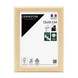 Cadre photo Shelter brut 13x18 cm et 13x18 cm - Pour photo et poster A6 et Carte Postale  - Verre acrylique - Fabriqué en France - Ceanothe