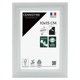 Cadre photo Perle gris clair 10x15 cm et 10x15 cm - Pour photo et poster A6 - Verre acrylique - Fabriqué en France - Brio