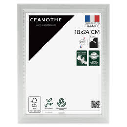 Cadre photo Perle gris clair 18x24 cm et 18x24 cm - Pour photo et poster A5 - Verre acrylique - Fabriqué en France - Brio