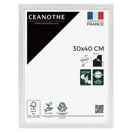 Cadre photo Perle gris clair 30x40 cm et 30x40 cm - Pour photo et poster A4 - Verre acrylique - Fabriqué en France - Brio