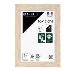 Cadre Photo Wild Brut 10x15 cm en résine recyclé – Cadre photo avec Verre Acrylique et Passe-partout intégré - Fabriqué en France - Ceanothe