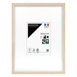 Cadre Photo Wild Brut 30x40 cm en résine recyclé – Cadre photo avec Verre Acrylique et Passe-partout intégré - Fabriqué en France - Ceanothe