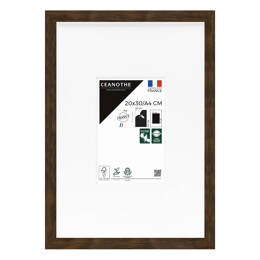 Cadre Photo Wild Brun 20x30 cm/A4 en résine recyclé – Cadre photo avec Verre Acrylique et Passe-partout intégré - Fabriqué en France - Ceanothe