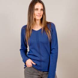 Pull col V texturé FLEXI 307