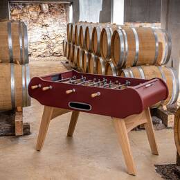 Baby-foot Cuir Bourgogne