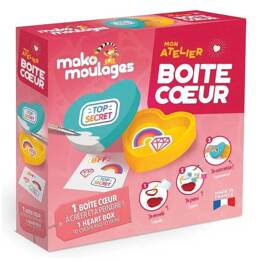 MAKO CREATIONS Mako Mon atelier - Boîte Coeur | dès 8 ans | activité créative | Range secrets et bijoux