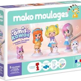 MAKO CREATIONS Moulages - 5 figurines - Mes Amis Kawaii | dès 5 ans | activité créative | histoires et jeu narratif