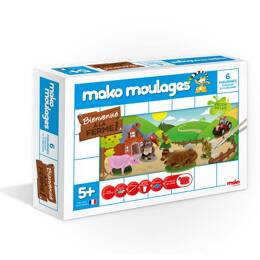 MAKO CREATIONS Mako moulages - 6 figurines - A la Ferme | dès 5 ans | activité créative | histoires et jeu narratif