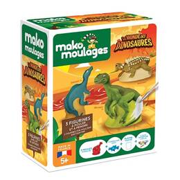 MAKO CREATIONS Mako moulages - 3 figurines - Dinosaures | dès 3 ans | activité créative | histoires et jeu narratif
