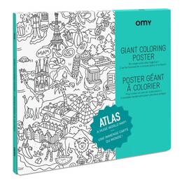 OMY Poster à colorier - Atlas | moment créatif apaisant | imagination et précision