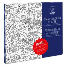 OMY Poster à colorier - France | moment créatif apaisant | imagination et précision