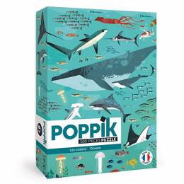 POPPIK Puzzle Les Océans - 500 pièces | dès 8 ans | activité créative | patience et précision | concentration | jeu éducatif