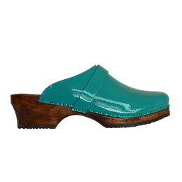 Sabot Suédois Vernis Bleu Turquoise