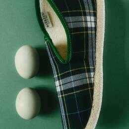 Charentaise Tartan Vert