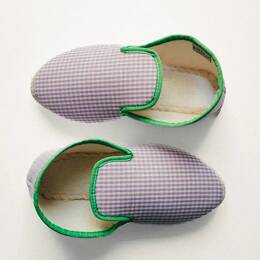 Charentaise Vichy Lilas Pistache