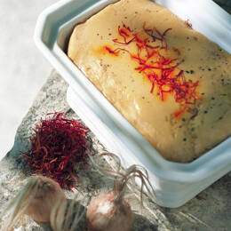 Foie gras mi-cuit au safran