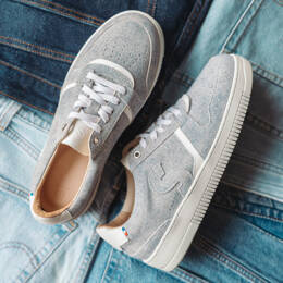 Bellis Bleu Clair - cuir texturé